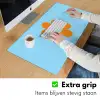 Bloem - Smiley - Kleurrijk Muismat XXL klein -sfeer3