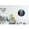 Kerstboom - Kerst - Abstract - Kleurrijk Wandcirkel aluminium klein -kinderkamer