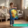 Giraf en olifant bij beekje in de Jungle Kinderkoffer - Blauw klein -sfeer2_NL