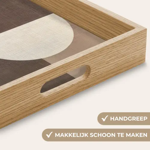 Raster - Halve cirkels - Contrast Dienblad Rechthoek middel -USP_HandgreepNL