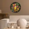 Olijfolie - Graffiti - Peper - Olijven - Modern Akoestische PET Vilt - Rond klein -sfeer1