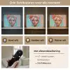 Vrouw - Portret - Blauw - Roze - Modern Light Box met batterij (Wandlamp) middel -USP_lichtkleurNL