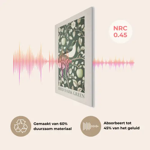 Groen - Vogel  - Bloemen PET vilt klein -USP_NL