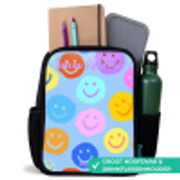 Vrolijk patroon van smileys Rugzak - Zwart middel -inhoud_NL