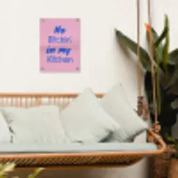 Quote - Blauw - Lettertype - Keuken tuinposter los doek klein -sfeer7
