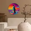Ijsschots - Pinguïn - Abstract - Lucht Wandcirkel plexiglas klein -sfeer1