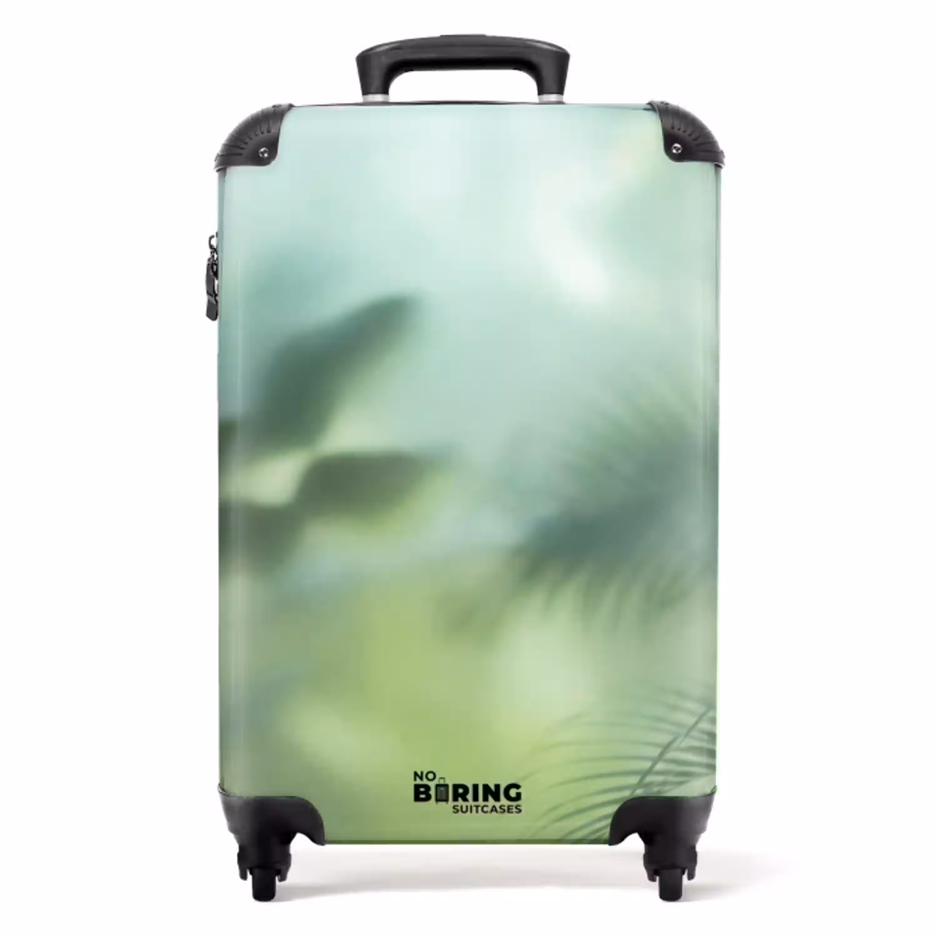 Natuur - Vervaagd - Groen - Abstract - Modern NBS - Handbagage koffer - Volwassenen Unisex middel -productfoto_recht