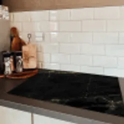 Gouden Bliksem in Ebbenhout Inductie beschermer vinyl 3mm klein -sfeer3