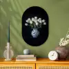 Wit - Bloemen - Tulpen - Vaas Wandcirkel Ovaal Forex klein -sfeer2