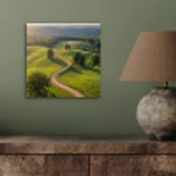 Weg - Weide - Natuur - Groen aluminium wit klein -sfeer2