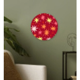 Sterren - Speels - Rood Wandcirkel kunststof plaat 5mm dik klein 188 -sfeer3