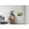 Retro - Meisje - Kat - Zon textielposter latten blank klein -woonkamer