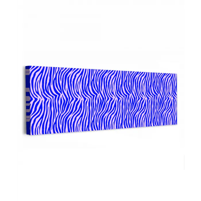 Zebra - Blauw - Paars - Pastel canvas 2cm klein 828 -z3d