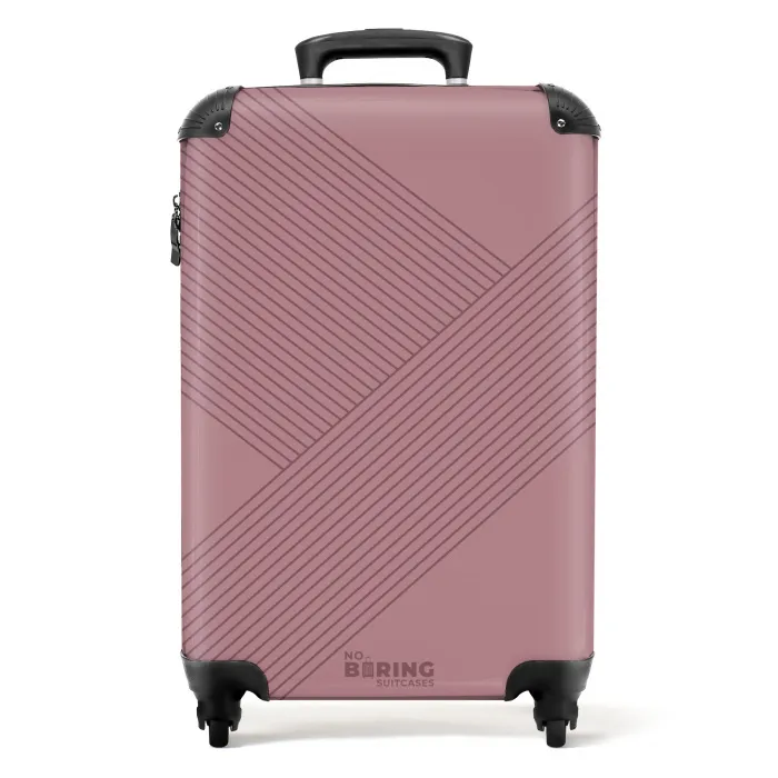 Minimal - Kruisende lijnen op rozenhout NBS - Handbagage koffer - Unisex middel -productfoto_recht
