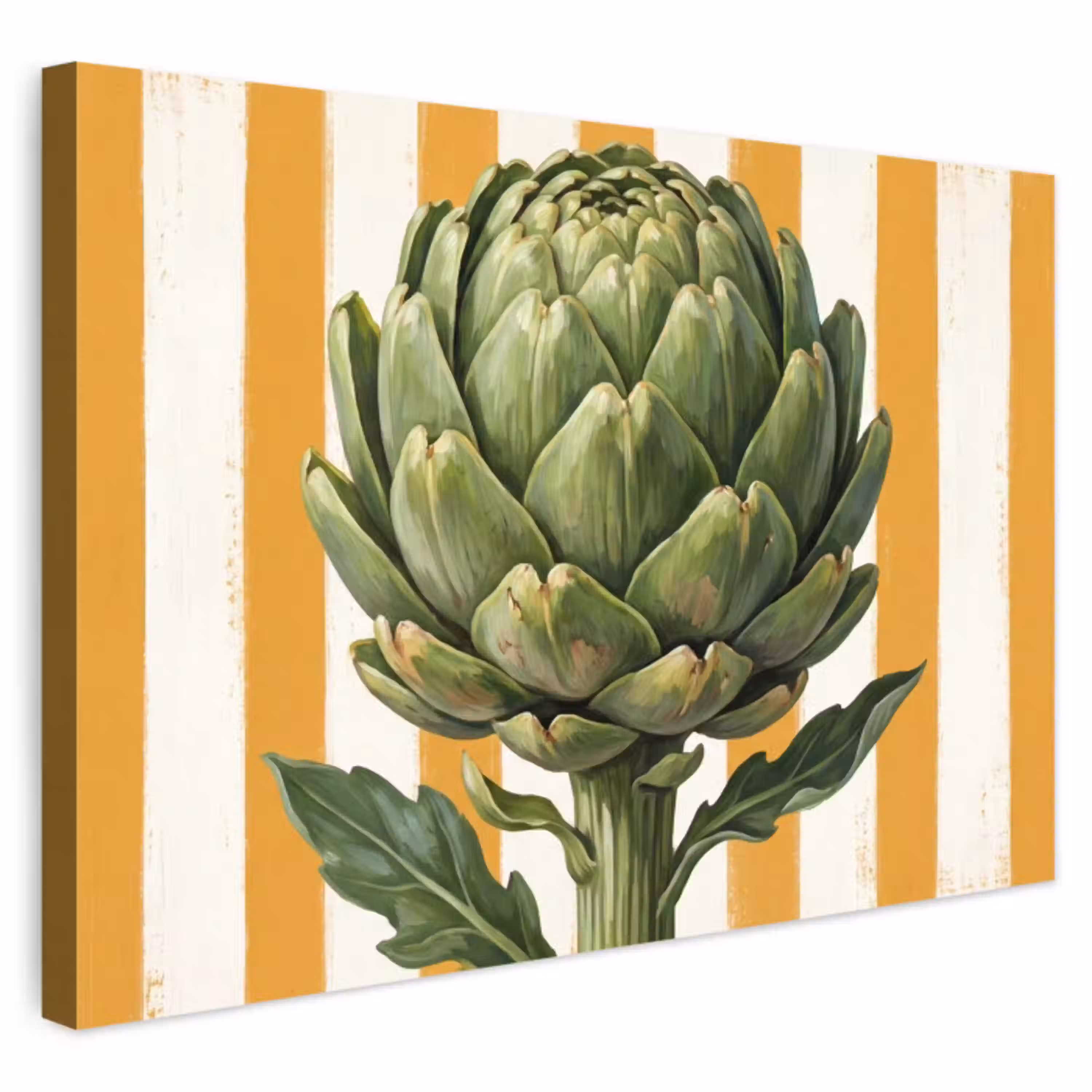Artisjok - Modern - Groente Tuinposter op houten frame 2 cm dik klein -3d