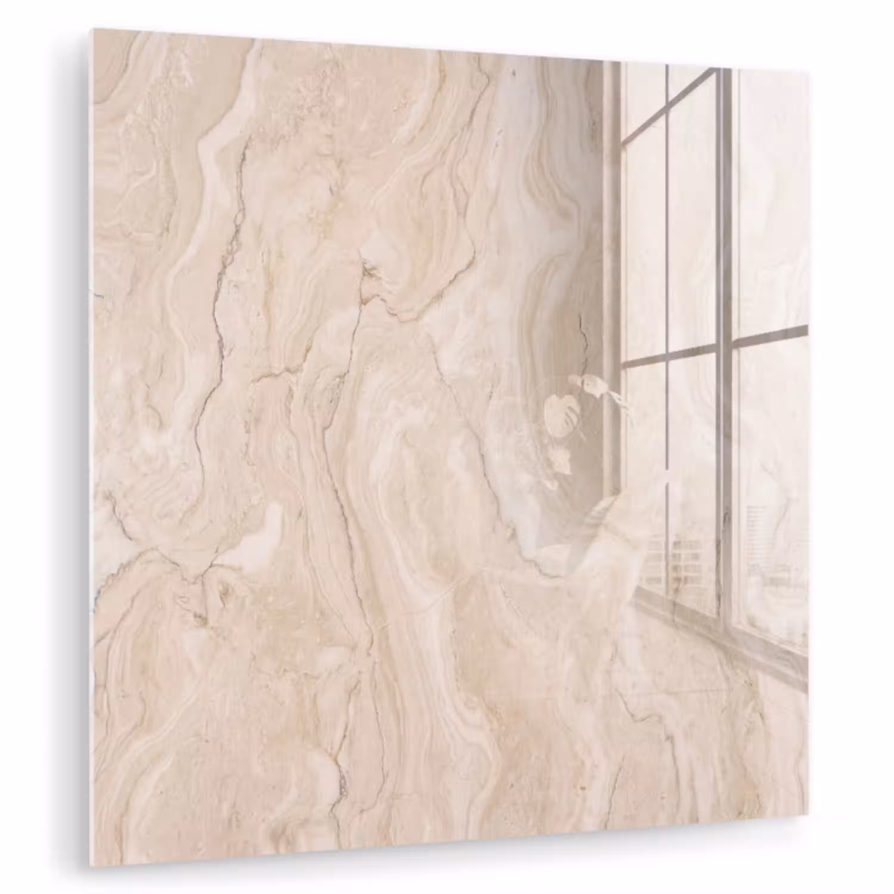 Marmer - Patroon - Beige - Steen - Abstract plexiglas 5mm klein -zzzproduct_nieuw