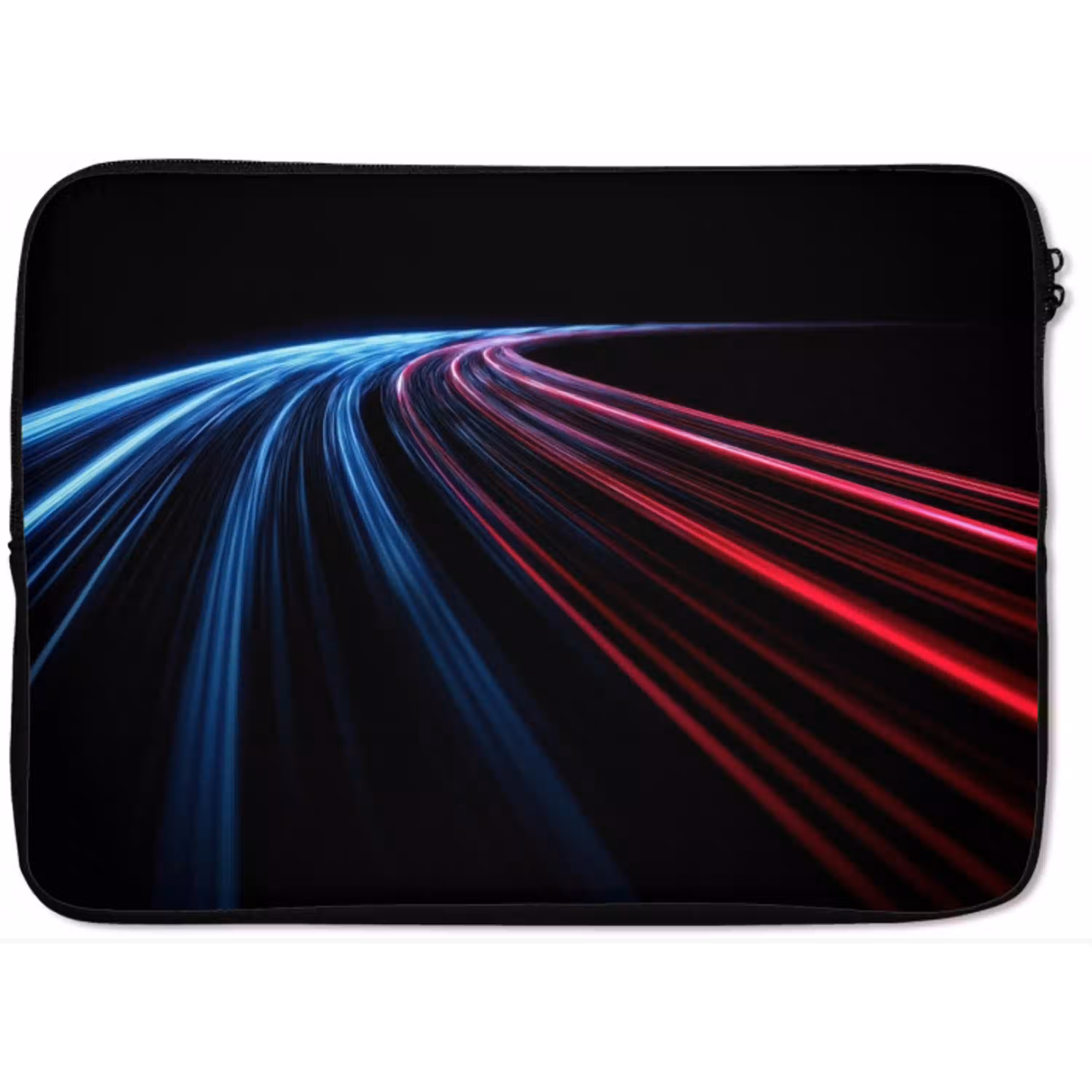 Gaming - Strepen - Gebogen - Blauw laptophoes neopreen klein -zkaufland3dotto