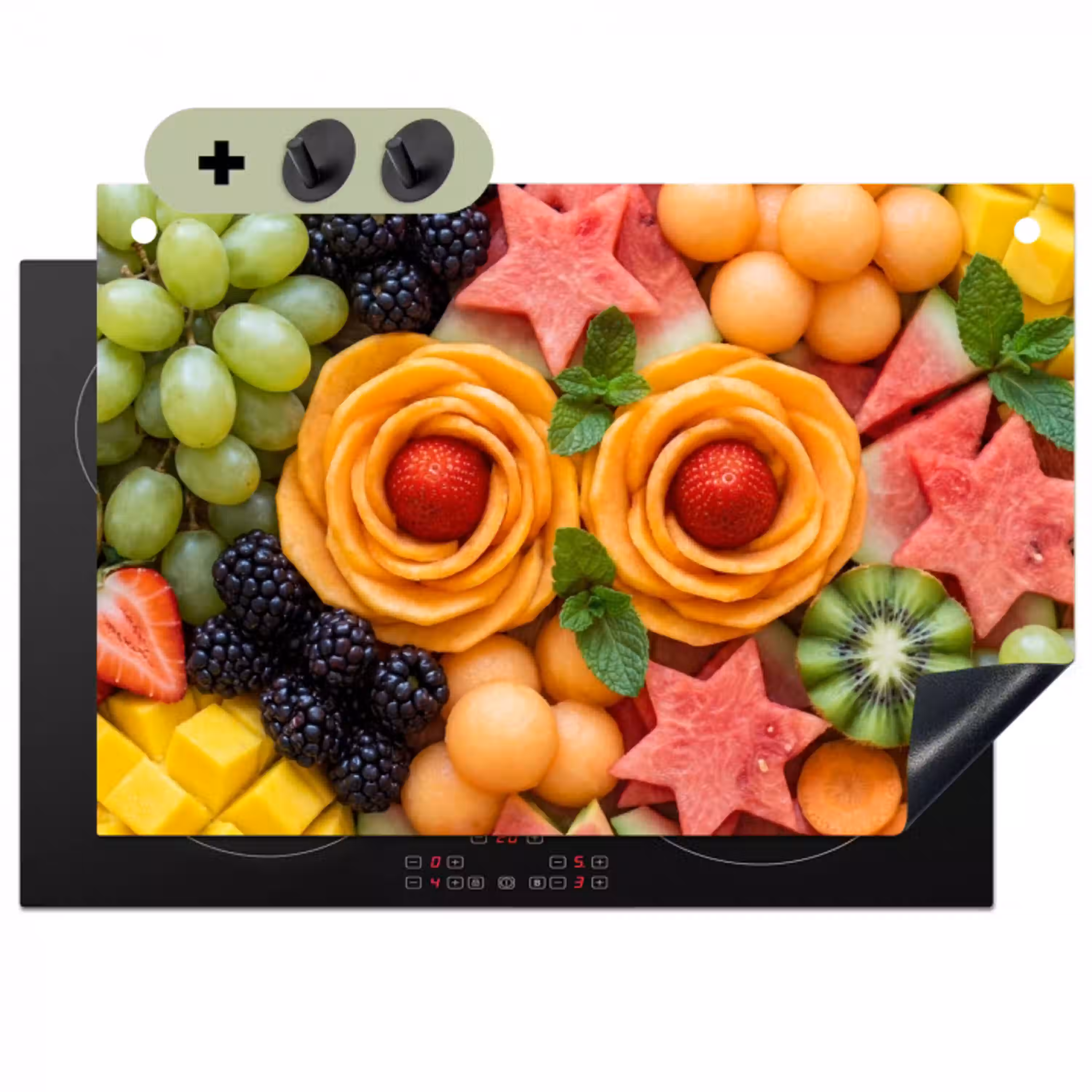 Fruit - Variatie - Kleurrijk - Vers - Eten Inductie beschemer met haakjes klein -3d
