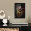 Festoen van vruchten en bloemen - Schilderij van Jan Davidsz. de Heem fotolijst zwart zonder passe partout klein -sfeer1