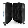 Voetbalvibes - Inktspatten - Blauw NBS - Handbagage koffer - Kinderen Unisex middel -binnenkant