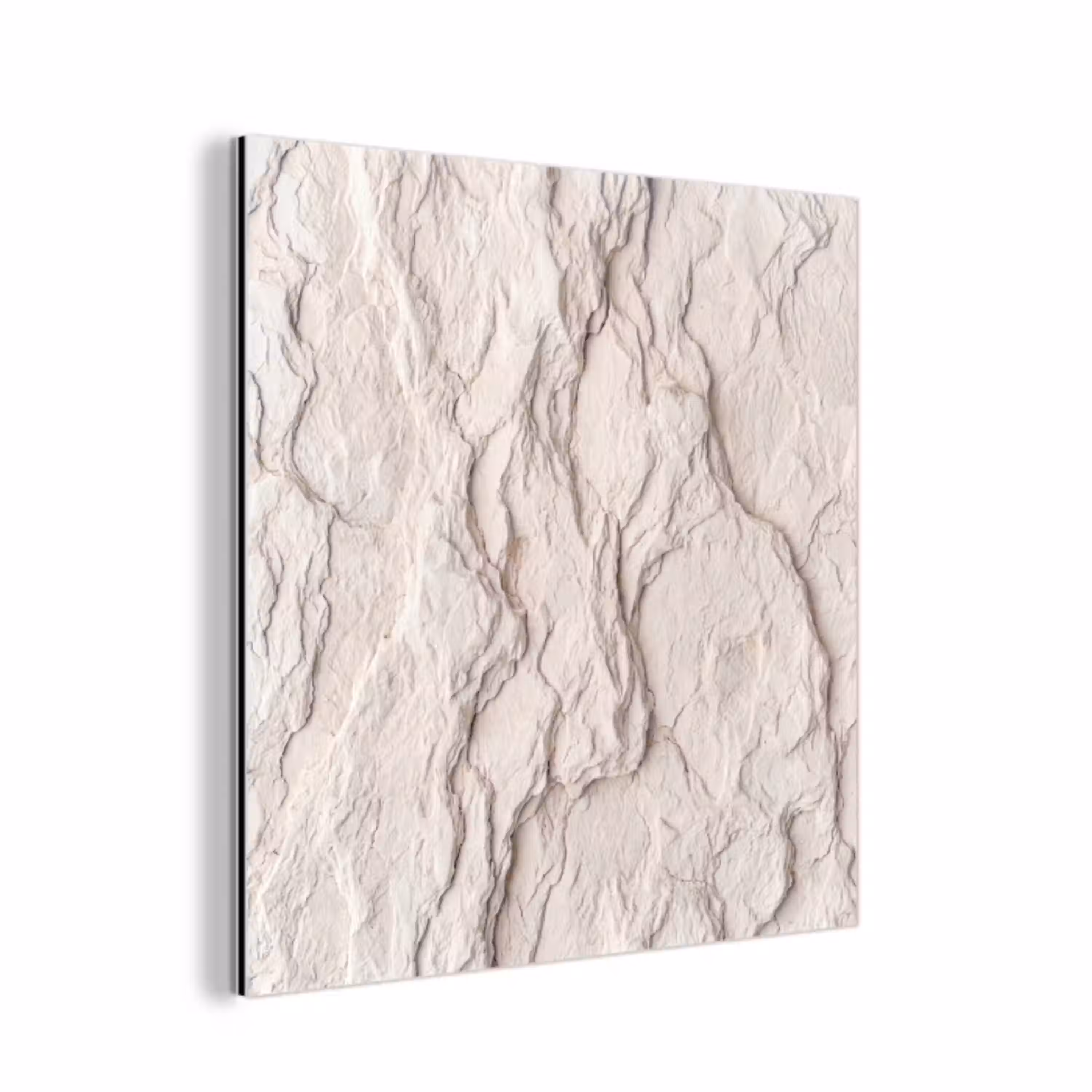 Rots - Structuur - Natuur - Beige - Abstract aluminium wit klein -3d