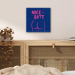 Brutaal - Grappig - Blauw aluminium wit klein -sfeer3