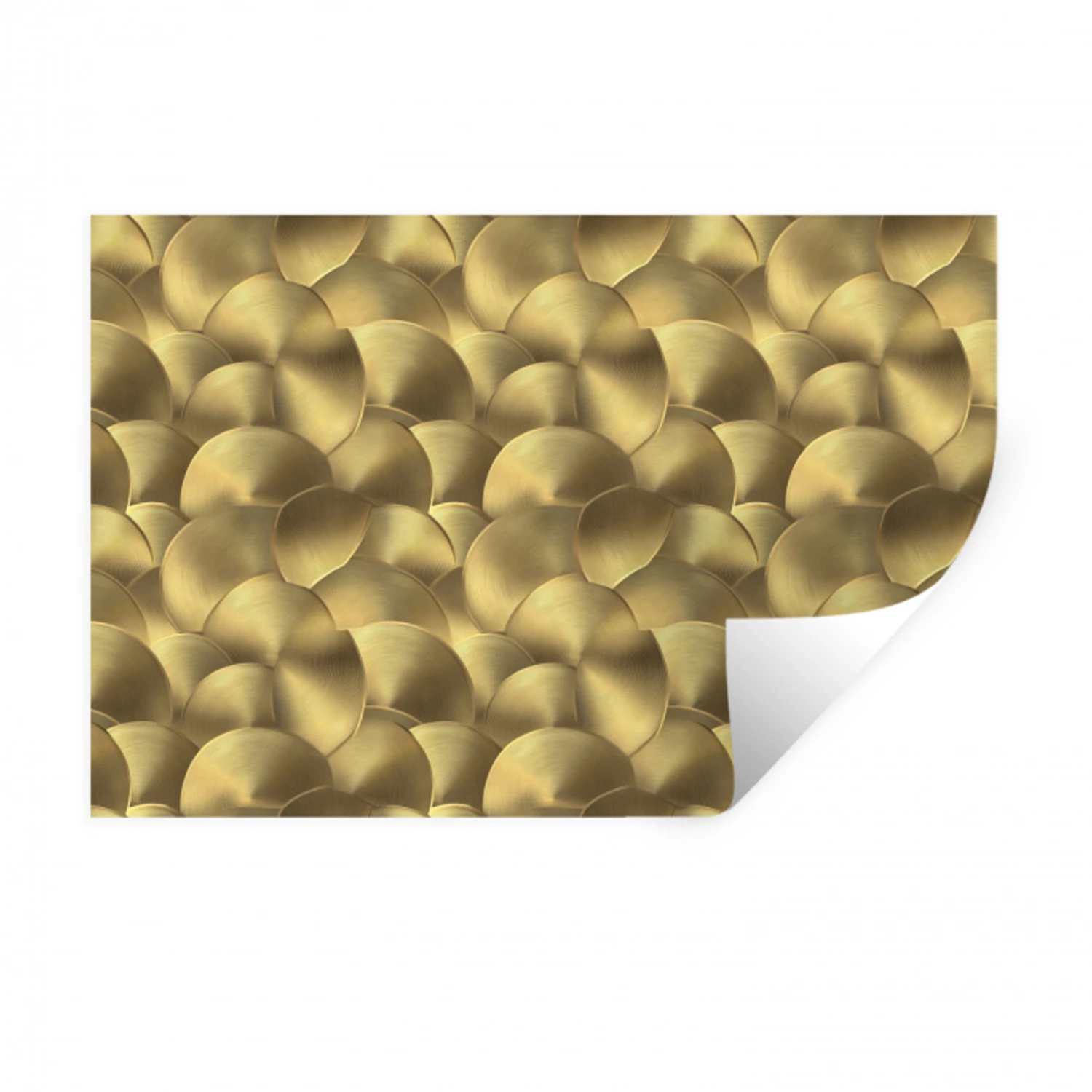 Modern - Cirkel - Goud Muursticker klein 286 -3d