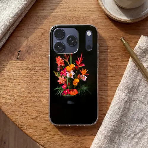 Boeket - Bloemen - Exotisch Telefoonhoesje iPhone 17 Pro klein -sfeer1