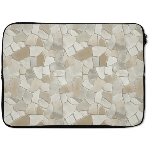 Mozaïek - Stenen - Beige laptophoes neopreen klein 279 -zkaufland3dotto