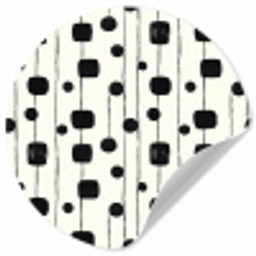 Grafisch - Modern - Zwart Wandcirkel behangsticker klein 186 -3d