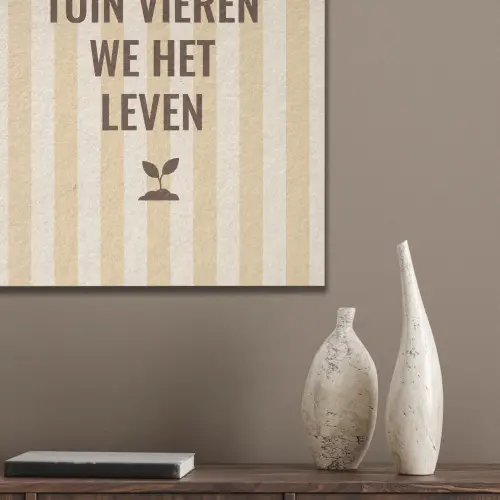 Tuin - Quote - Strepen - Zomer PET vilt klein -sfeer6_closeup