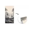 Mistig - Berglandschap - Illustratie fotobehang vinyl groot -3d