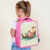 Otter - Strandbal - Kleurrijk Kinderrugzak - Roze middel -sfeer2