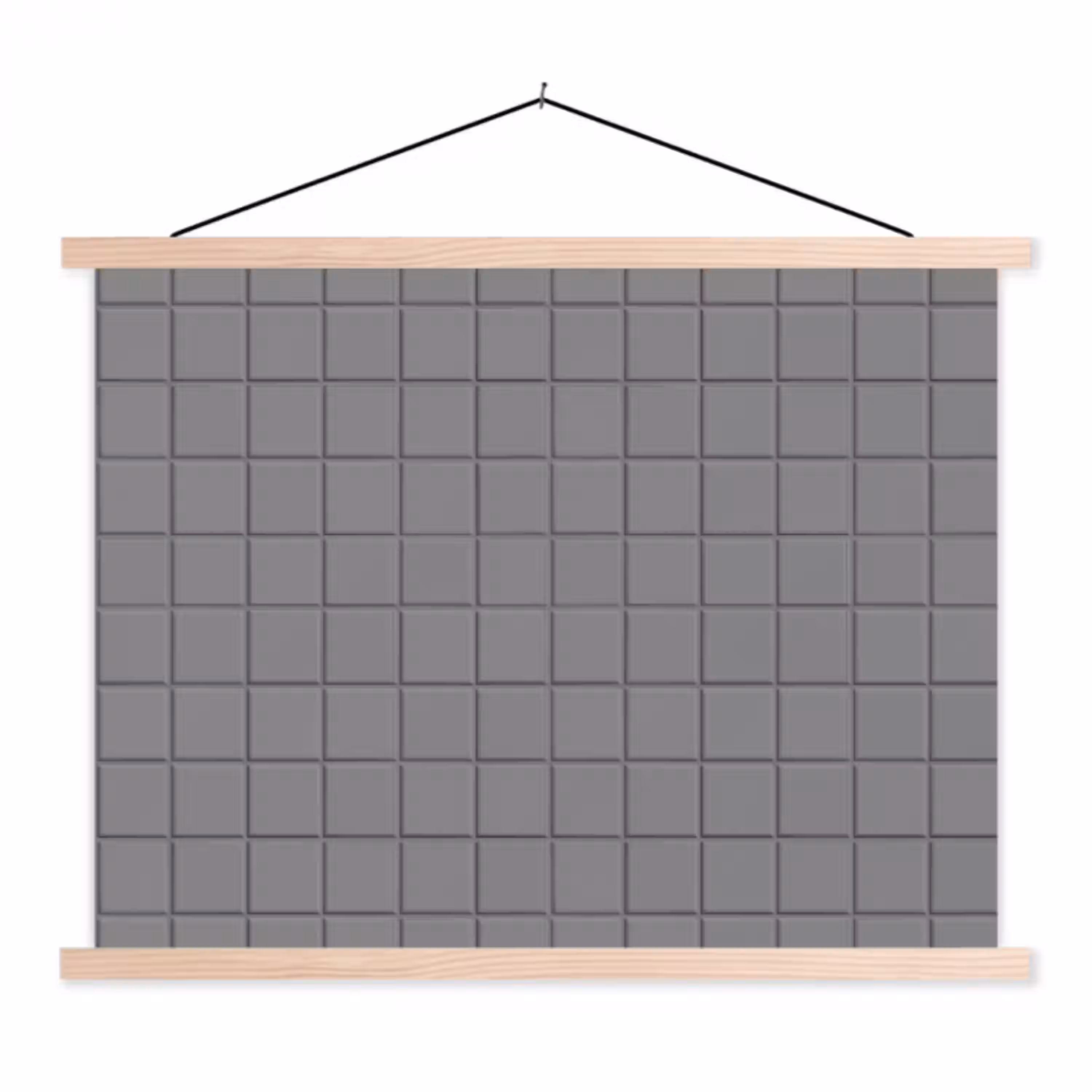 Modern - Patroon - Grijs textielposter latten blank klein 122 -3d