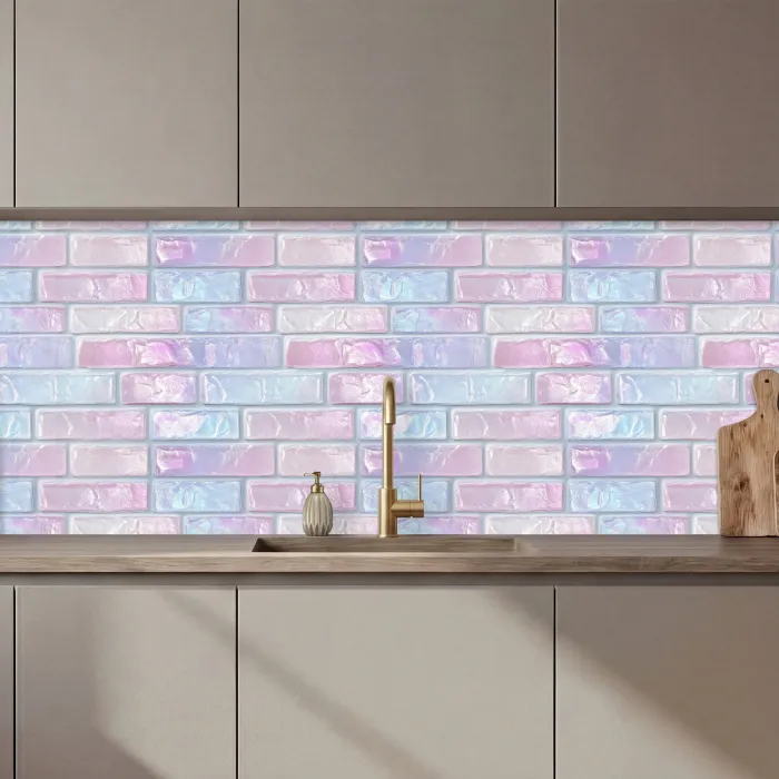 Roze - Parel - Glans - Muur keuken achterwand 2 middel 871 zz_3dshopping
