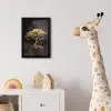 Boom - Schilderij - Goud - Abstract fotolijst zwart zonder passe partout klein -usfeer4_kinderkamer