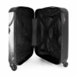 Schotse hooglander in zwart wit NBS - Handbagage koffer - Unisex middel -binnenkant