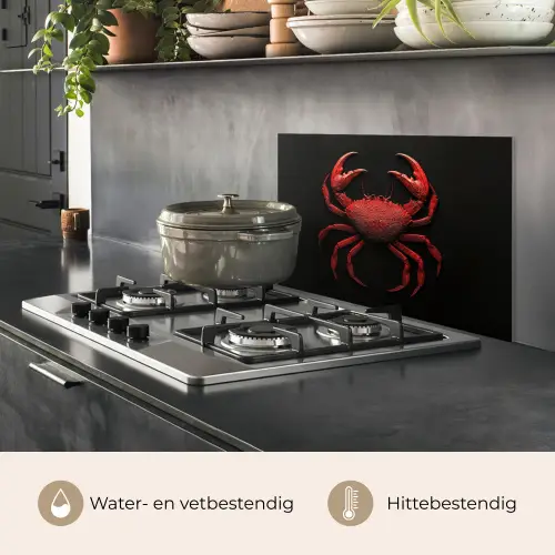 Krab - Rood - Vissen - Schaaldieren keuken achterwand spatscherm klein -usp_NL