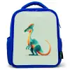 Staart - Dino - Minimalistisch - Blauw Kinderrugzak - Blauw middel -3d