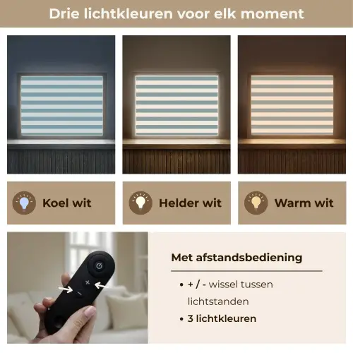 Strepen - Modern - Blauw Light Box met batterij (Wandlamp) middel 907 -USP_lichtkleurNL