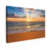 Strand - Zonsondergang - Zee - Wolken - Horizon canvas 2cm klein -z3d