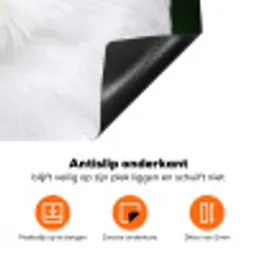 Sneeuwuil - Portret - Geel Inductie beschermer vinyl 3mm klein -zzzzzzz-td-onderkant