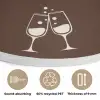 Bruin - Zomer - Quote - Drinken Akoestische PET Vilt - Rond klein -closeup_NL
