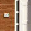 Lichtbeige met plant - Modern Naambord Rechthoek middel -sfeer3-rechthoek-S