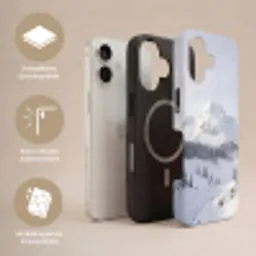 Berg - Sneeuw - Winter - Natuur - Wit Toughcase MagSafe Apple iPhone 17 klein -USP_Lagen_DE