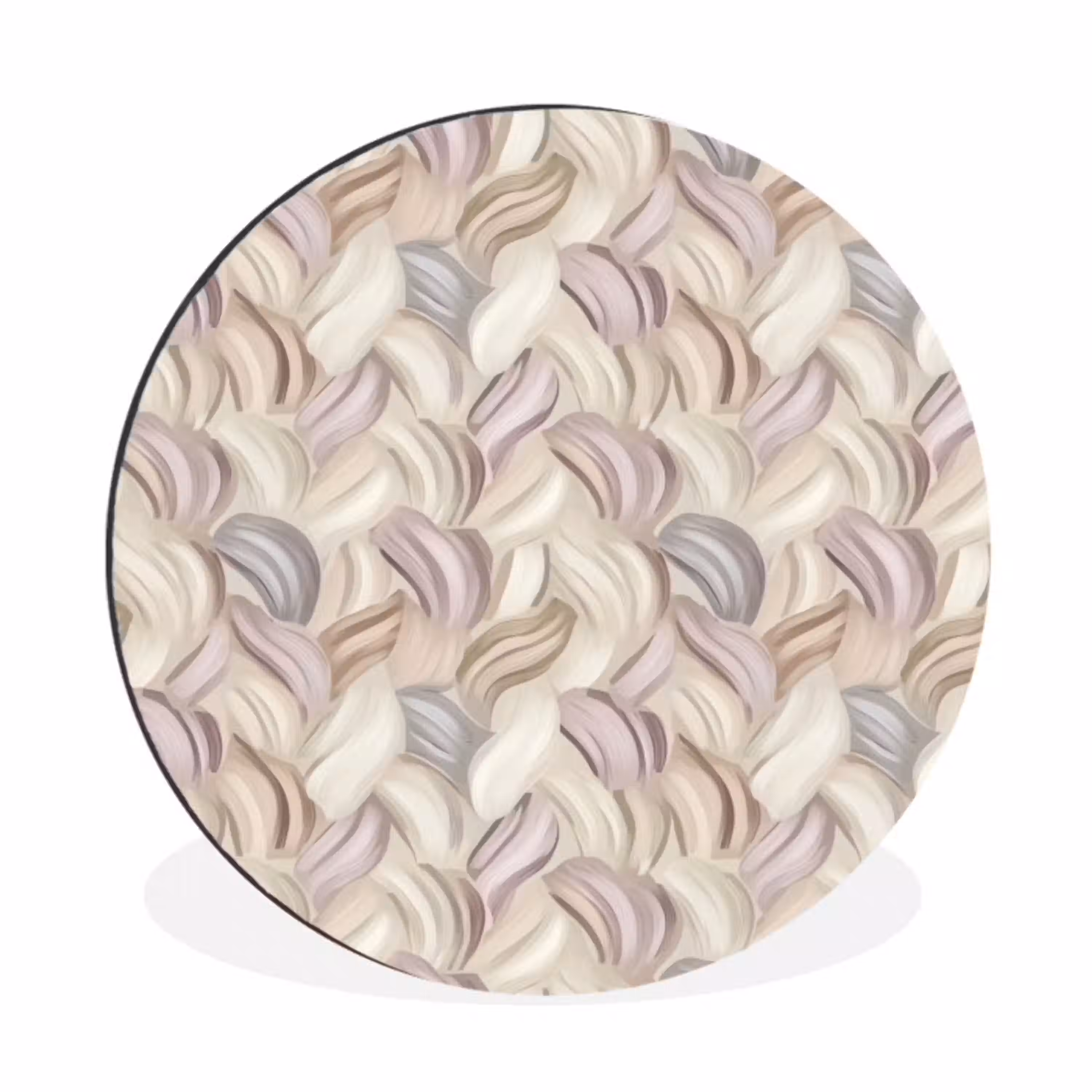 Abstract - Golvend - Pastel Wandcirkel aluminium klein 190 -3d