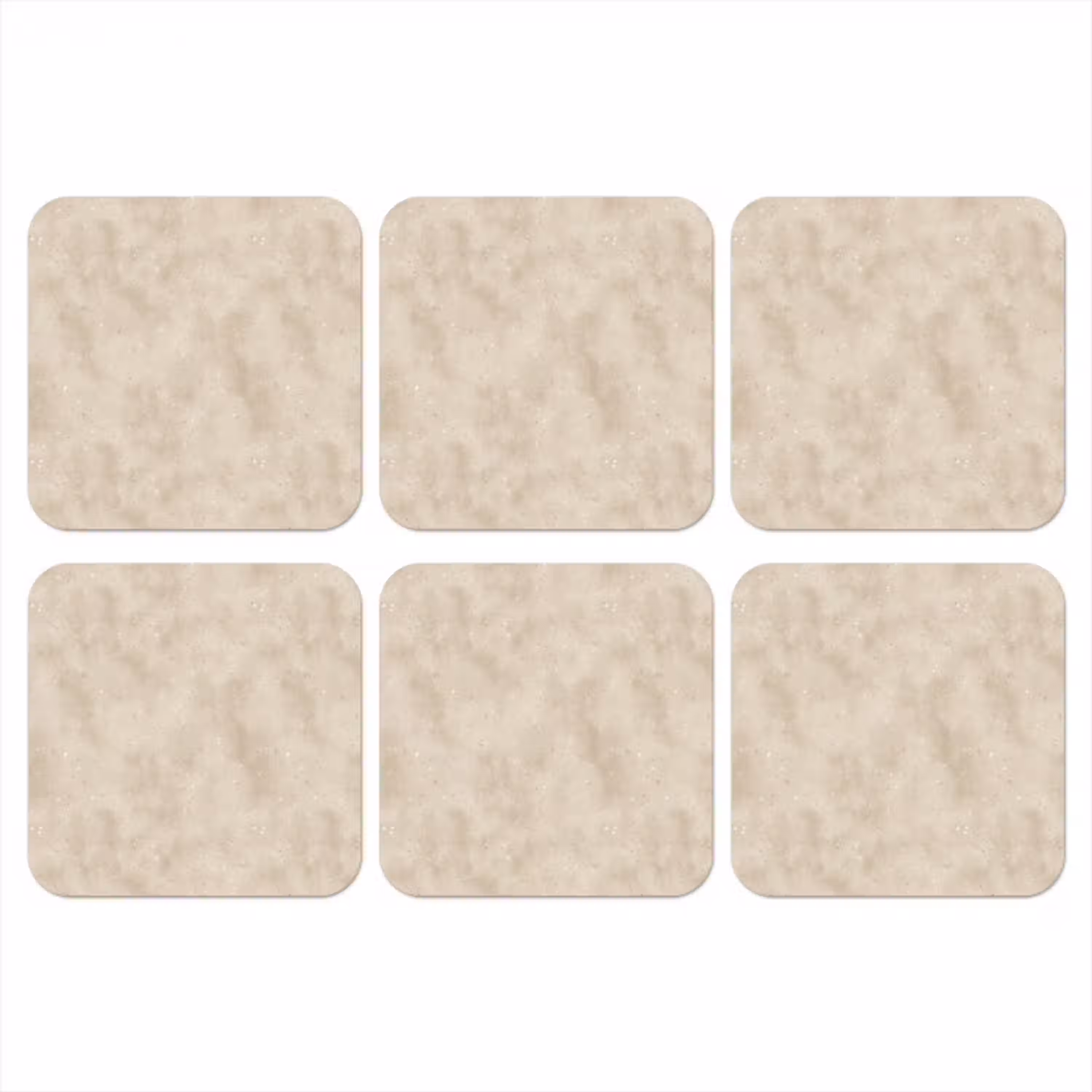 Structuur - Spikkels - Beige onderzetter kurk middel 366 -3d