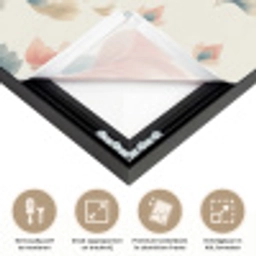 Lotus - Bloemen - Roze Textielframe zwart klein 947 -USP_feed_closeupNL