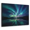 Noorderlicht - Kleurrijk - Bergmeer Textielframe zwart klein -3d