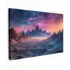 Bergen - Sterren - Kleurrijk - Neon canvas 2cm klein -z3d